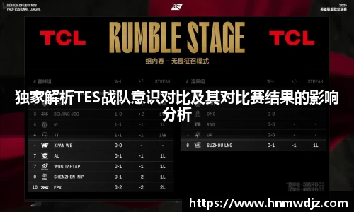独家解析TES战队意识对比及其对比赛结果的影响分析